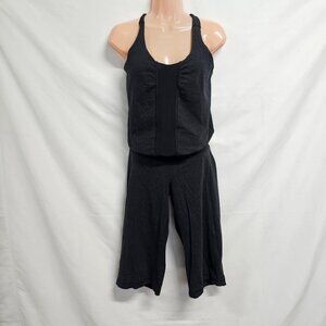 Lululemon Romp Her Jumpsuit/Romper Women Size 6 Dark Gray Shelf Bra